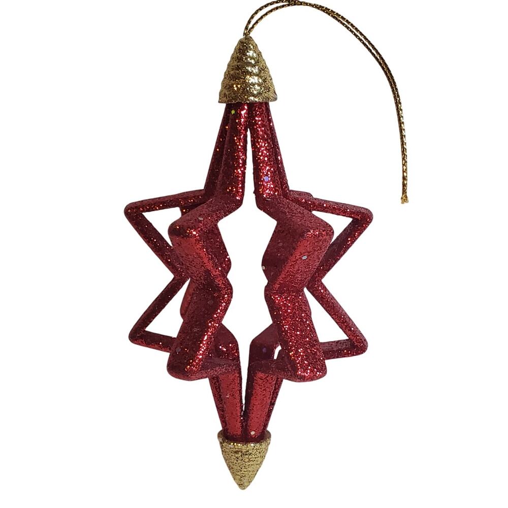 Ornament - Christmas Star  - Red - 4"